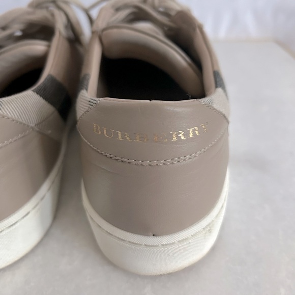 Authentic Burberry Salmond Vintage Nova Check Print Leather Sneakers W EU 38.5 - Picture 6 of 13